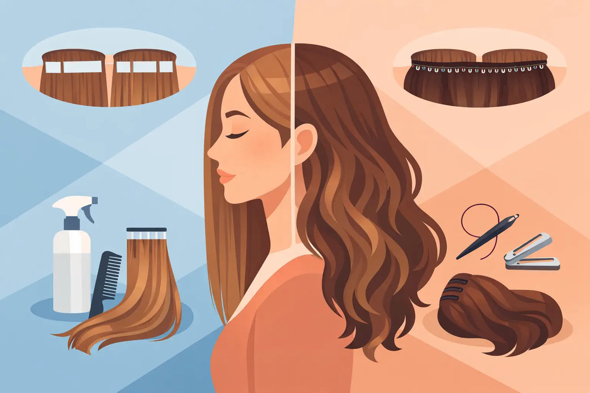 Tape Versus Weft Extensions for Your Clients