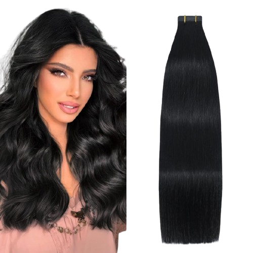 Tape Hair Extensions (20 pieces – 10 sandwiches) - 18 inch, #1 image
