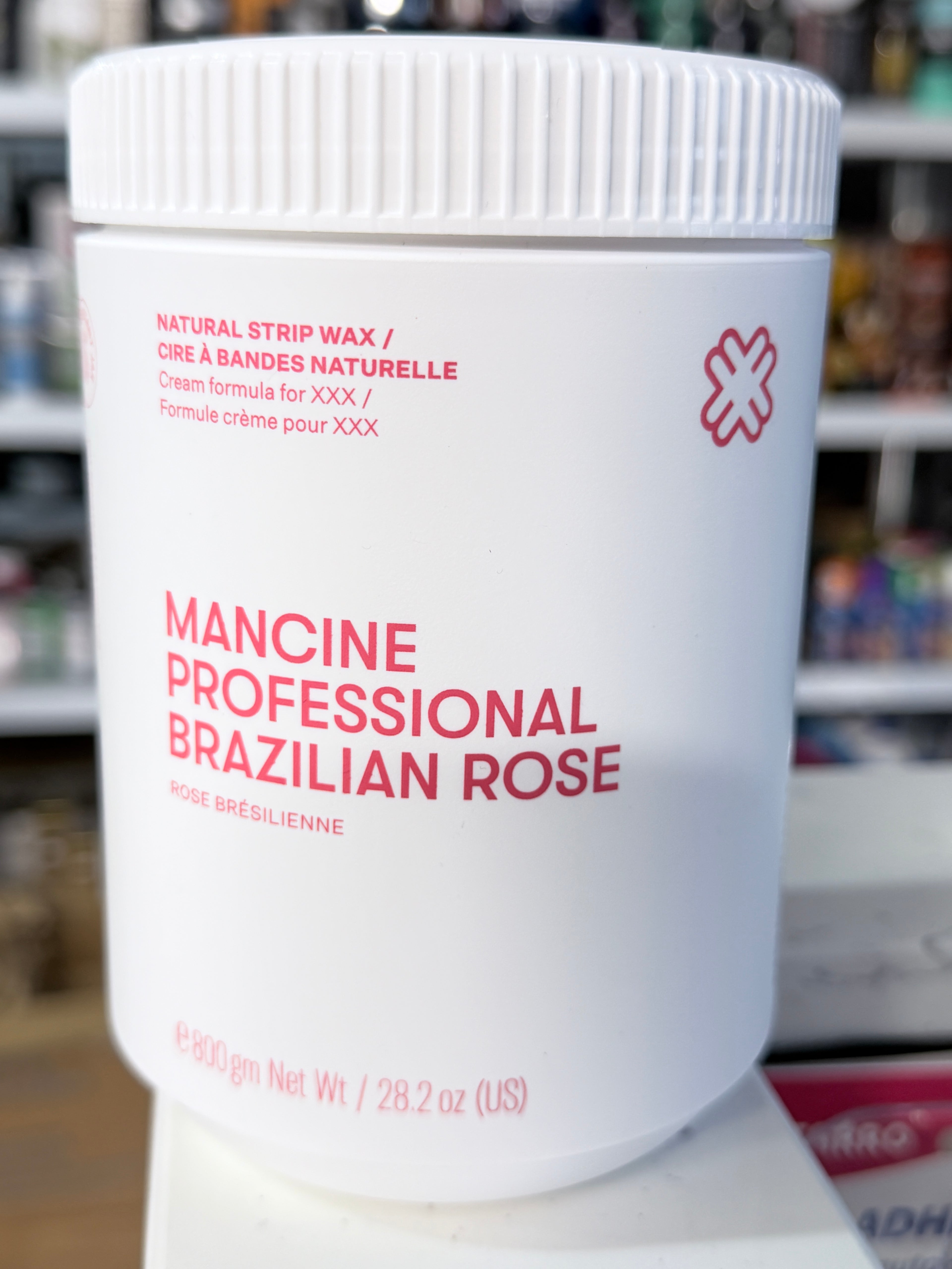 Mancine professional brazilian rose strip wax 800g